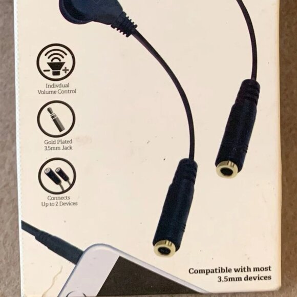 CASE LOGIC 3.5mm Stereo Headset Audio Splitter with Separate Volume Control univ - Picture 5 of 7